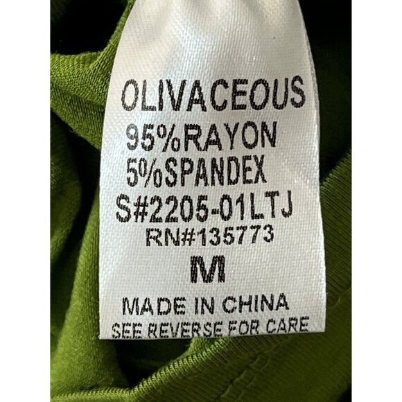 Oliveaceous Martini Olive Long‎ Sleeve Top, Medium - Picture 7 of 14